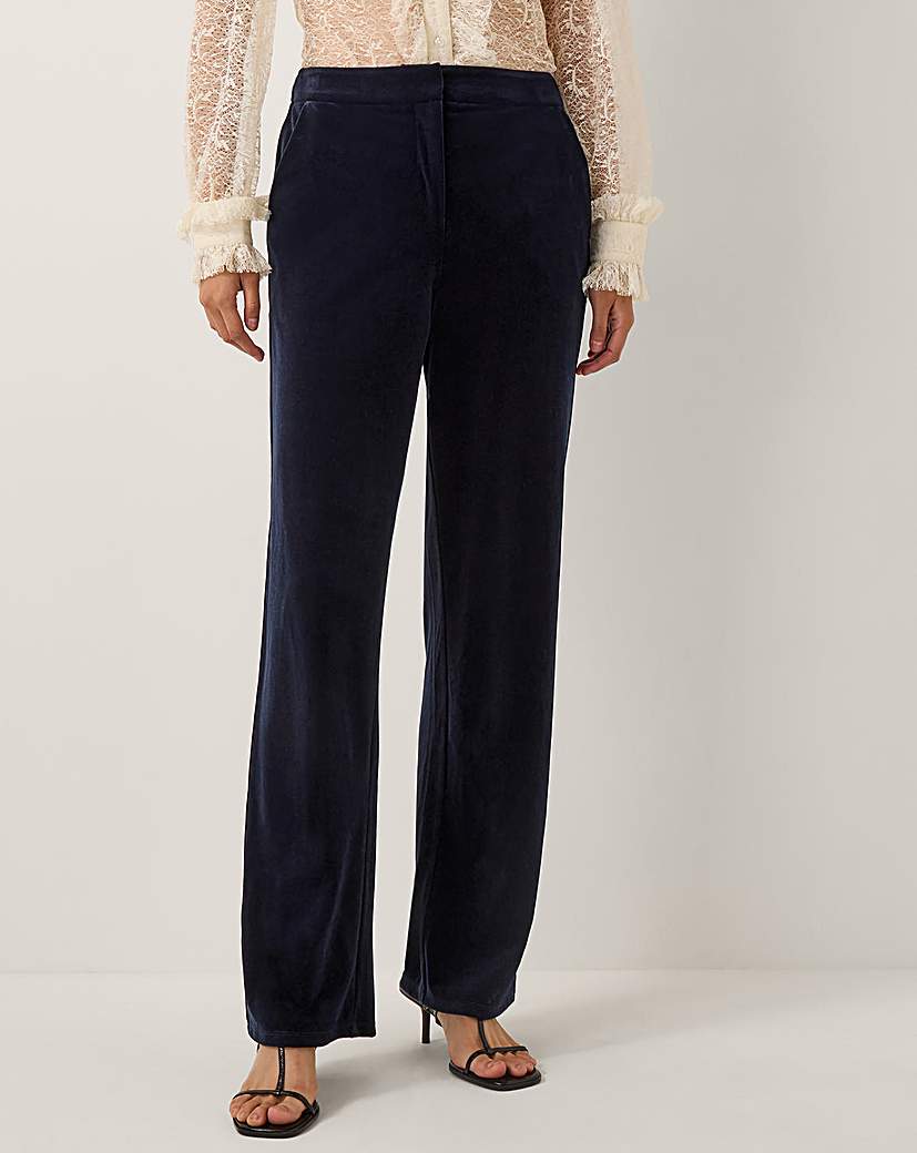 New In - Monsoon Mila Straight Velvet Trousers