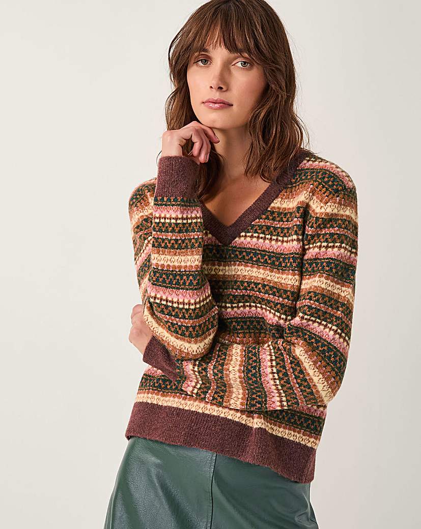 New In - Monsoon Scout Fair Isle Jumper & Scarf