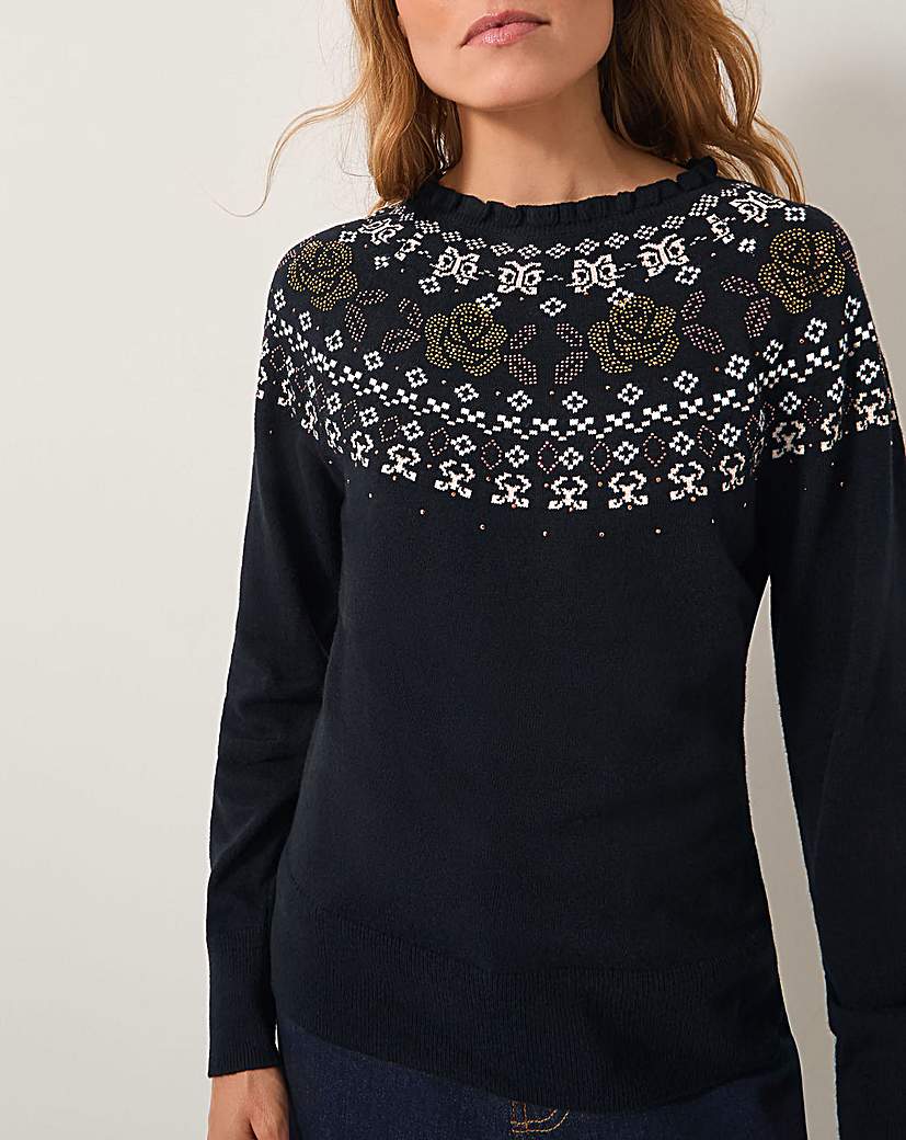New In - Monsoon Fia Hotfix Fair Isle Jumper
