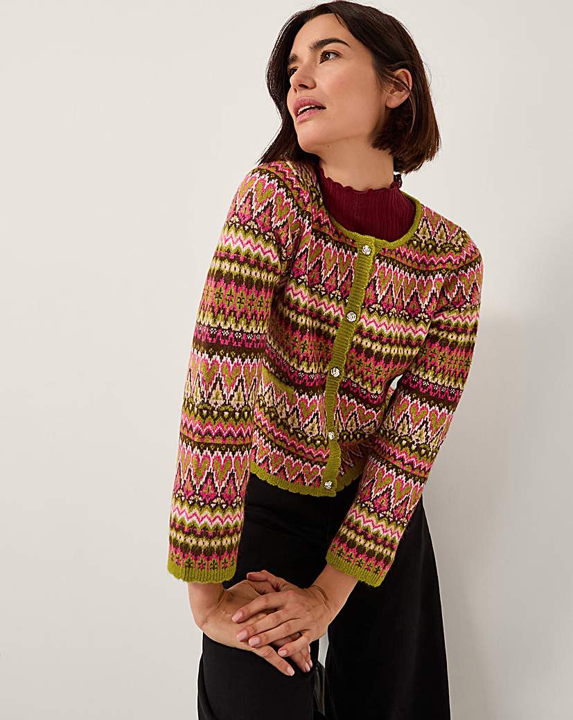 New In - Monsoon Fiona Fair Isle Cardigan