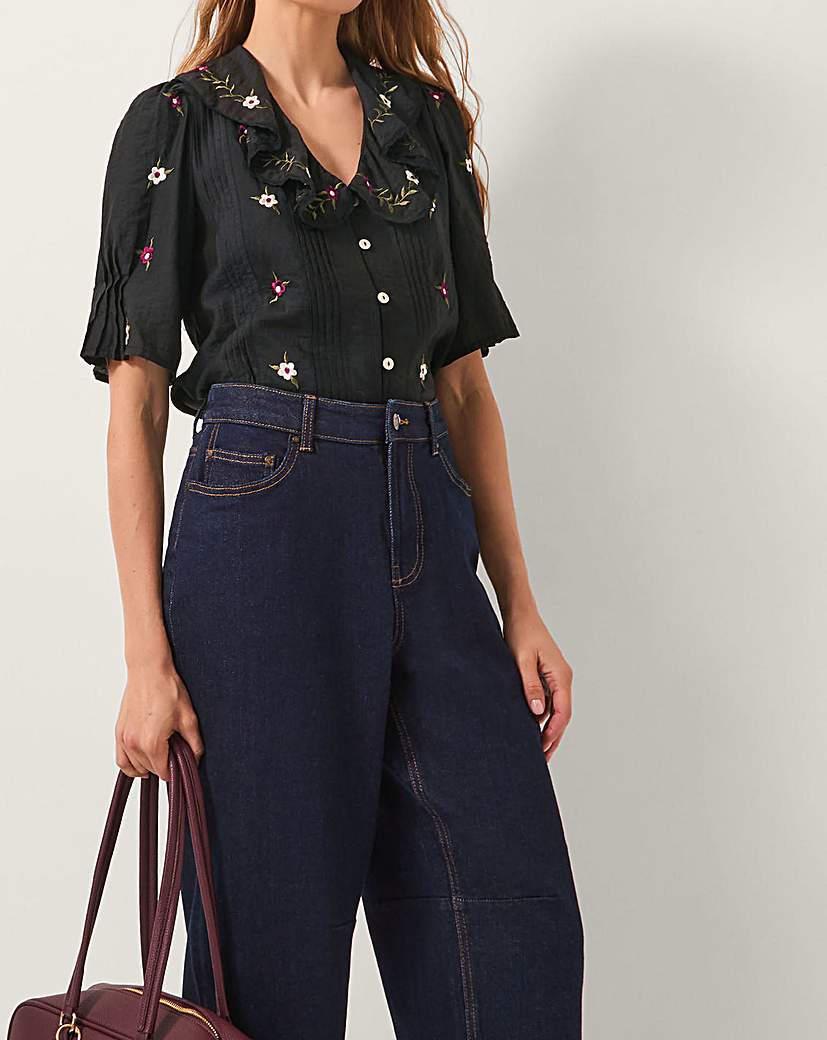 New In - Monsoon Elsie Floral Embroidered Shirt