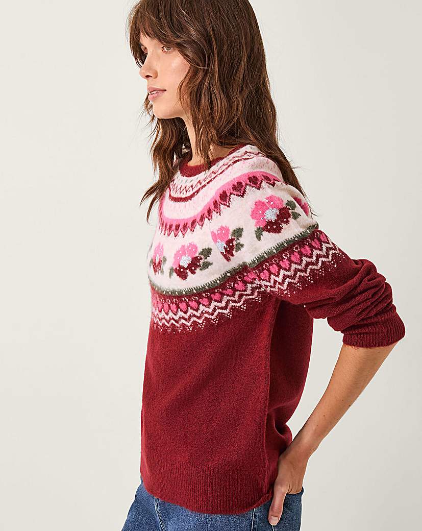 New In - Monsoon Penny Fair Isle Jumper