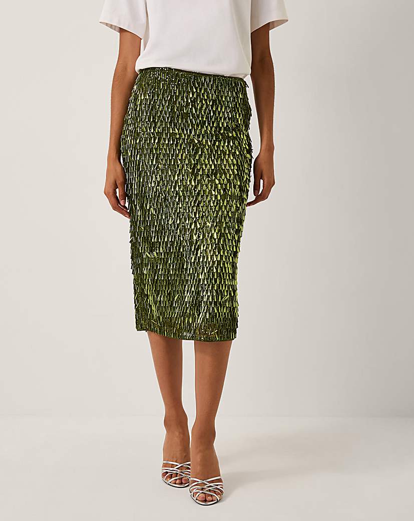 New In - Monsoon Serenity Sequin Midi Skirt
