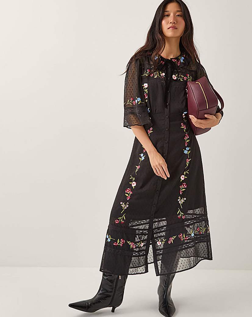 New In - Monsoon Alyssa Floral Lace Midi Dress