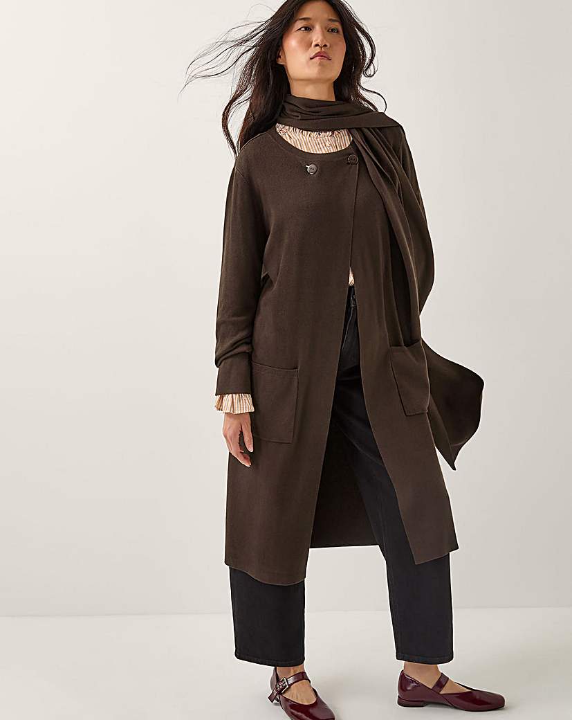 New In - Monsoon Santi Longline Cardigan & Scarf