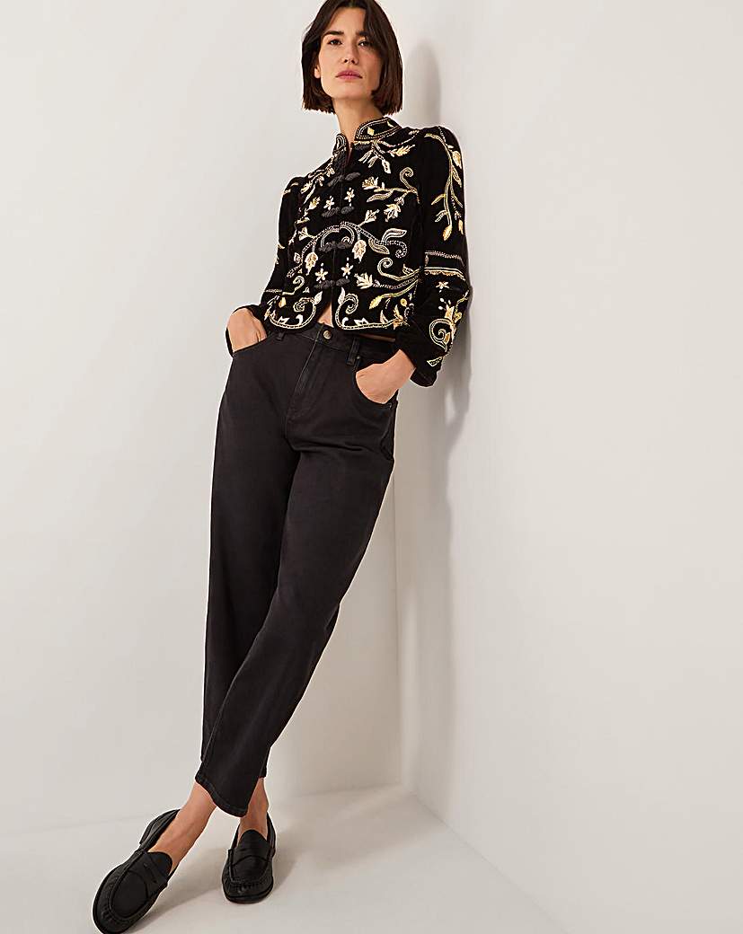 Monsoon Farah Embroidered Velvet Jacket