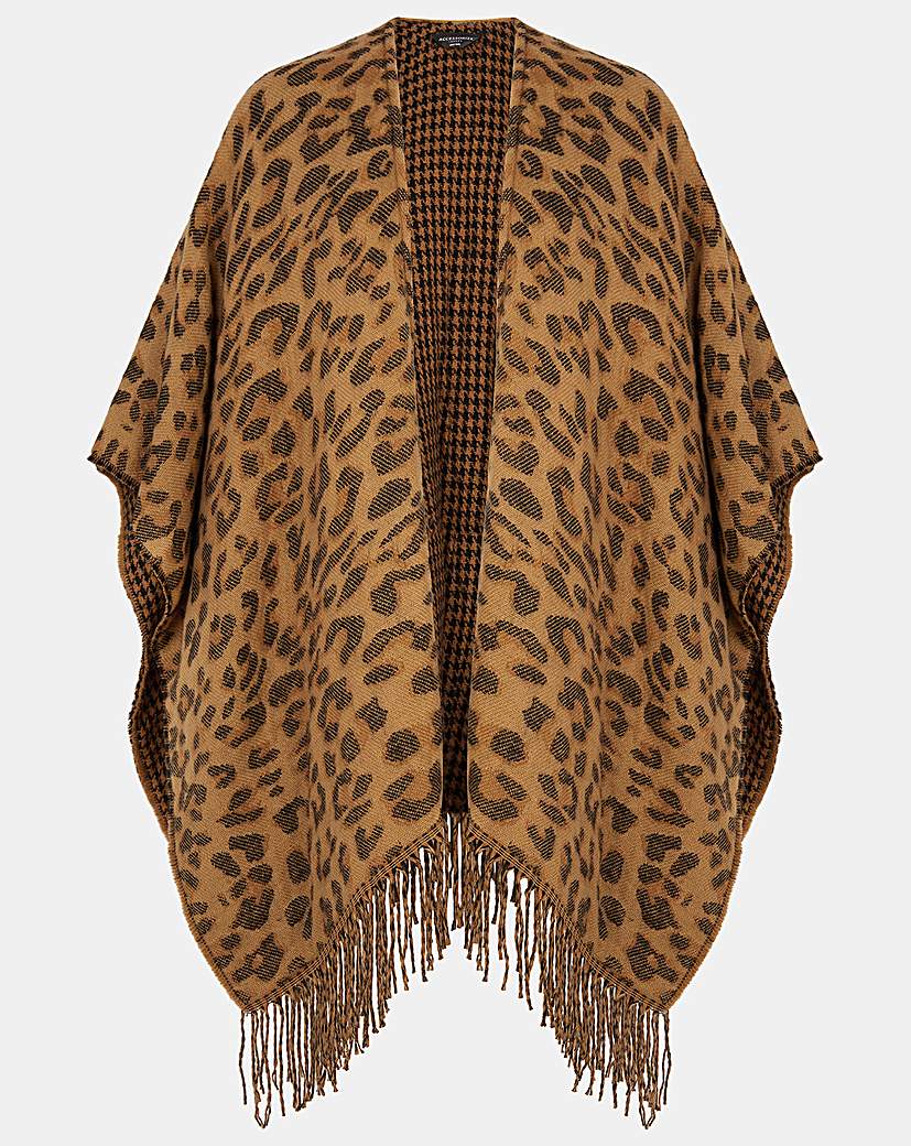 New In - Accessorize Leopard Print Poncho