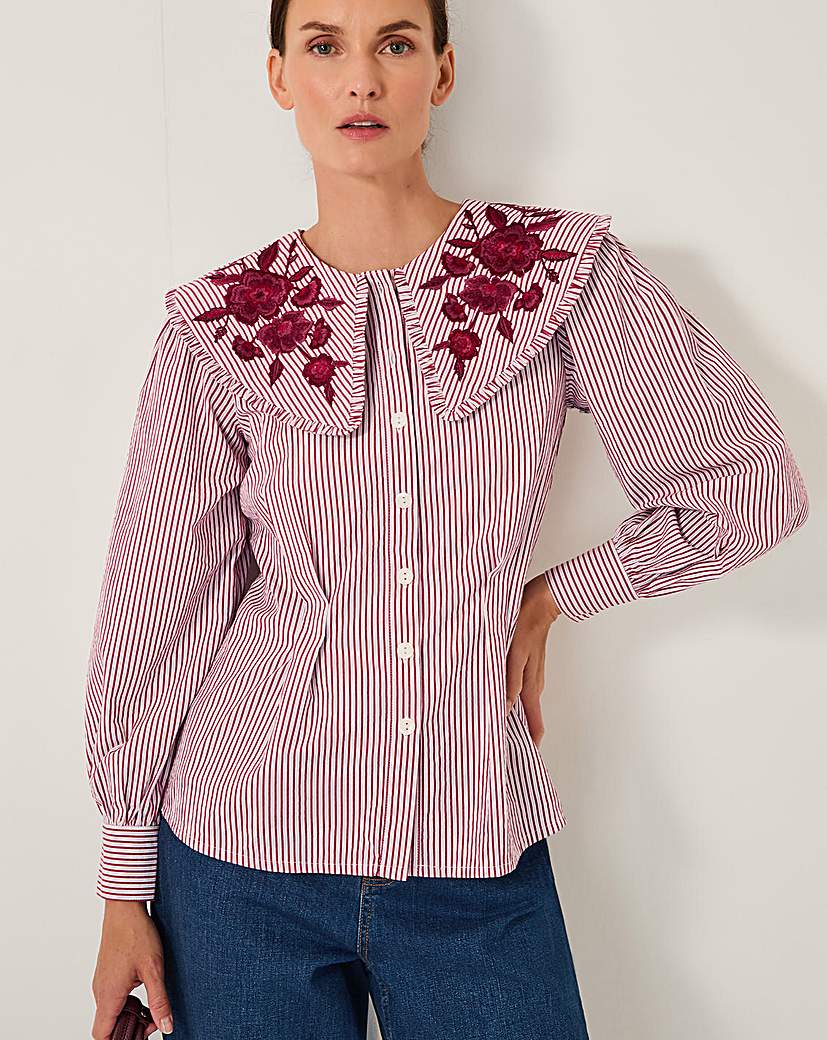 New In - Monsoon Marta Floral Stripe Shirt