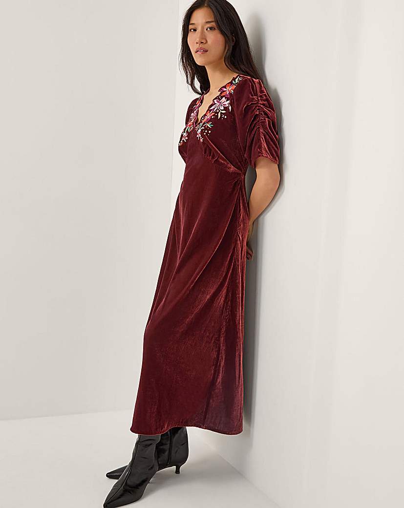 New In - Monsoon Josie Floral Velvet Midi Dress