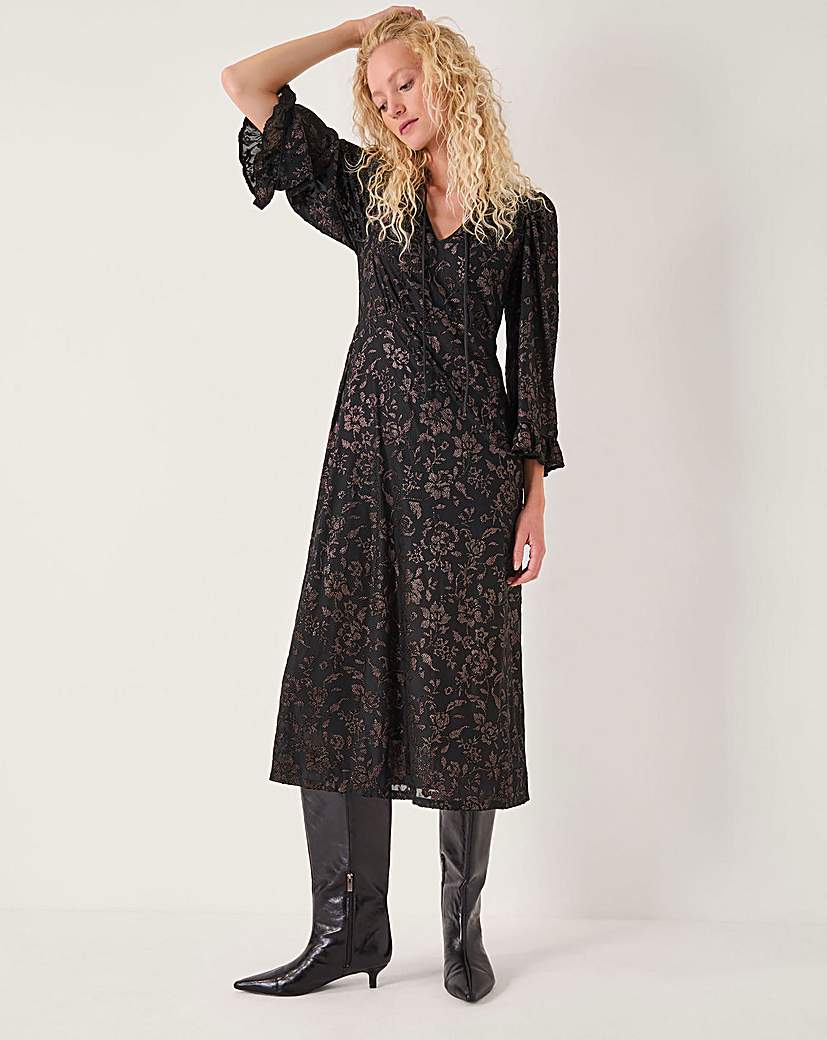 New In - Monsoon Deyla Sparkle Jersey Midi Dress