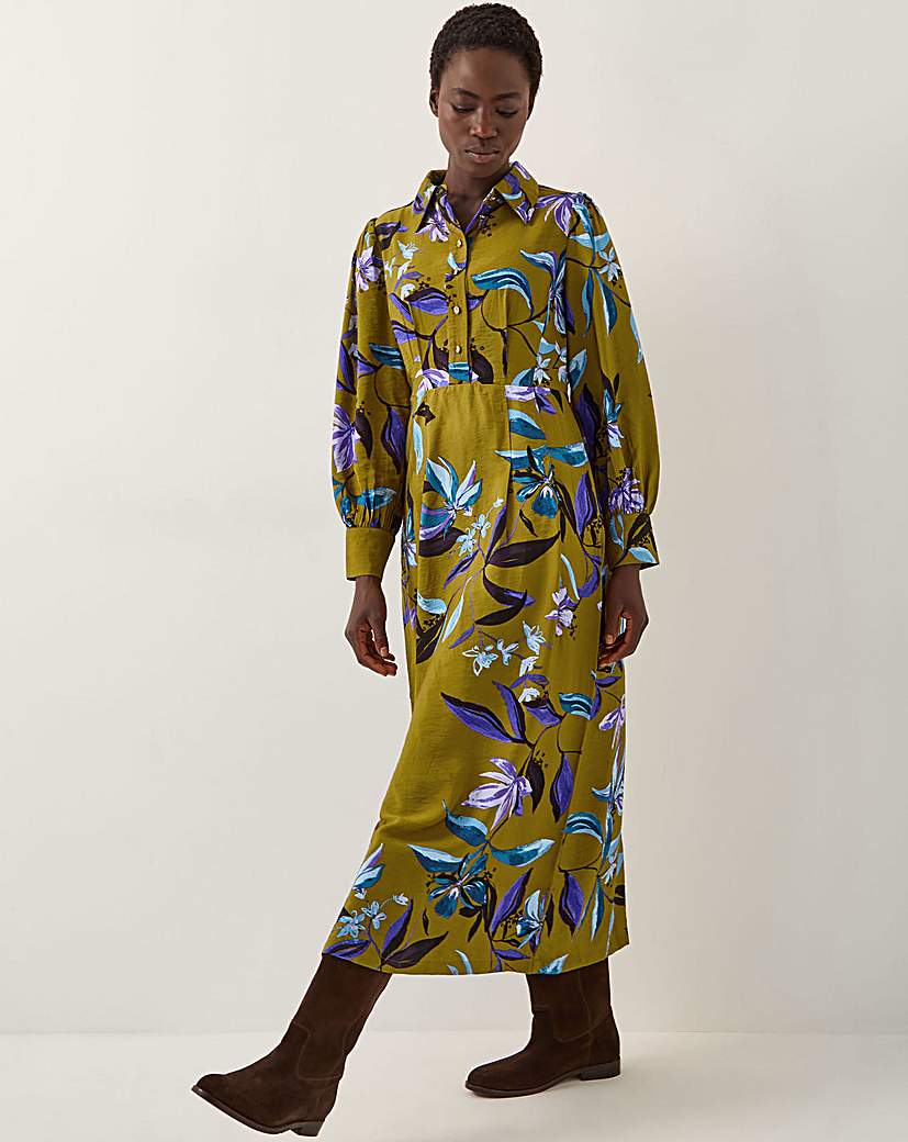 New In - Monsoon Sonya Floral Print Midi Dress