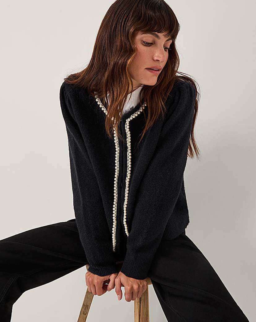 New In - Monsoon Pia Pearl Embellished Cardigan