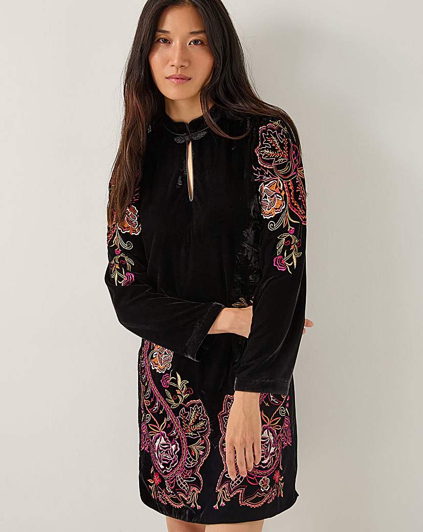 New In - Monsoon Faye Velvet Mini Tunic Dress