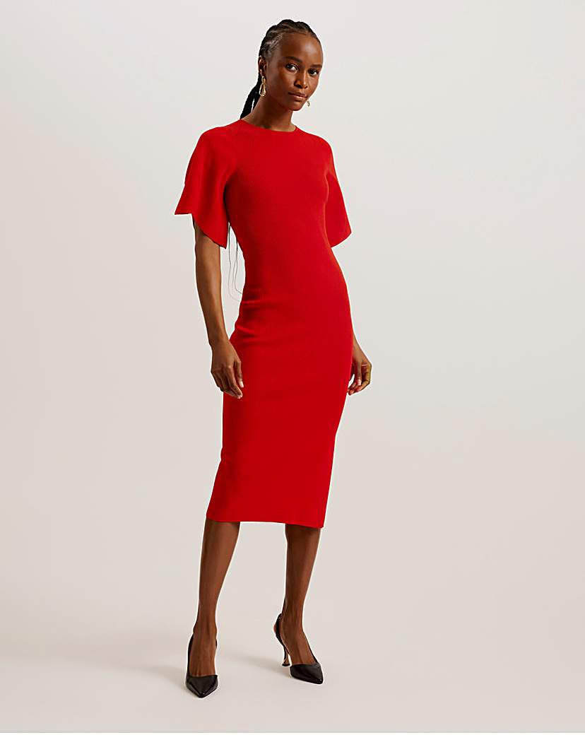 Ted Baker Fluted Sleeve Bodycon Dress