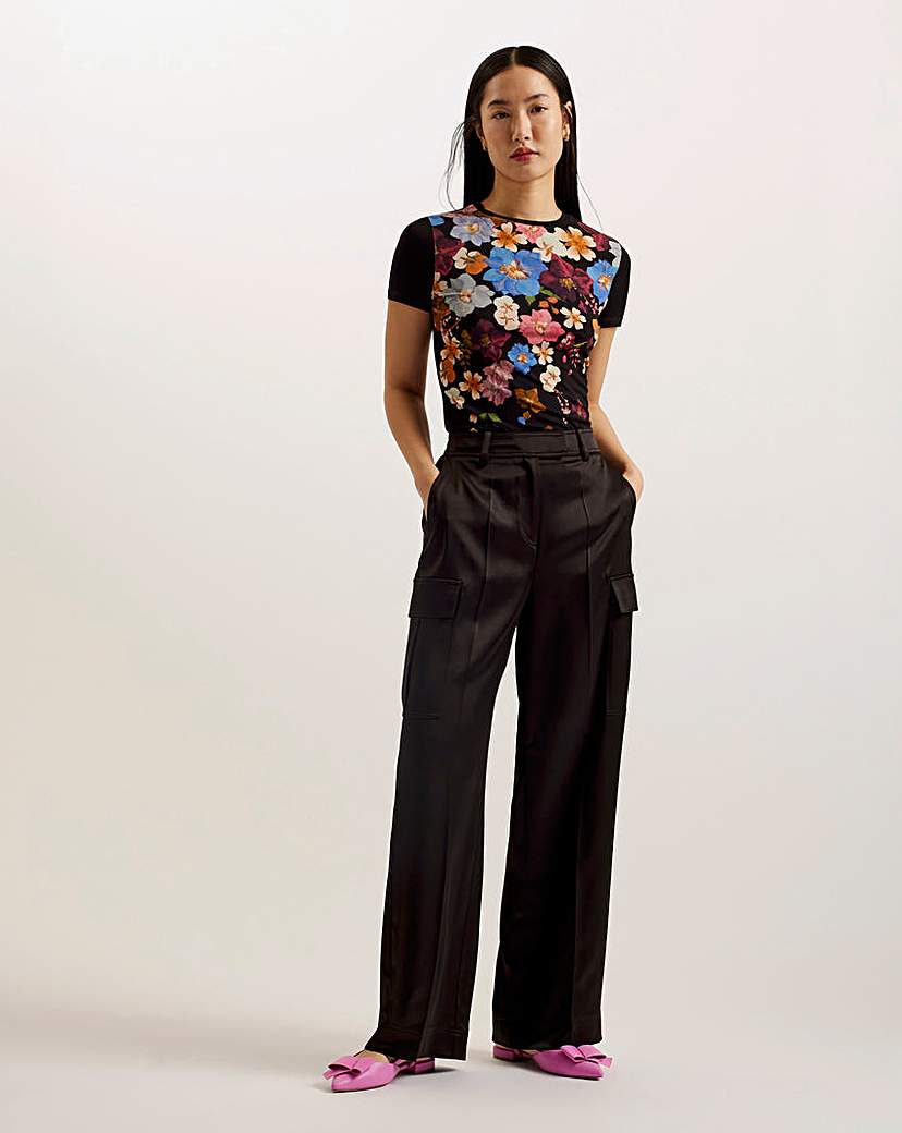 Ted Baker Floral Print Fitted T-Shirt