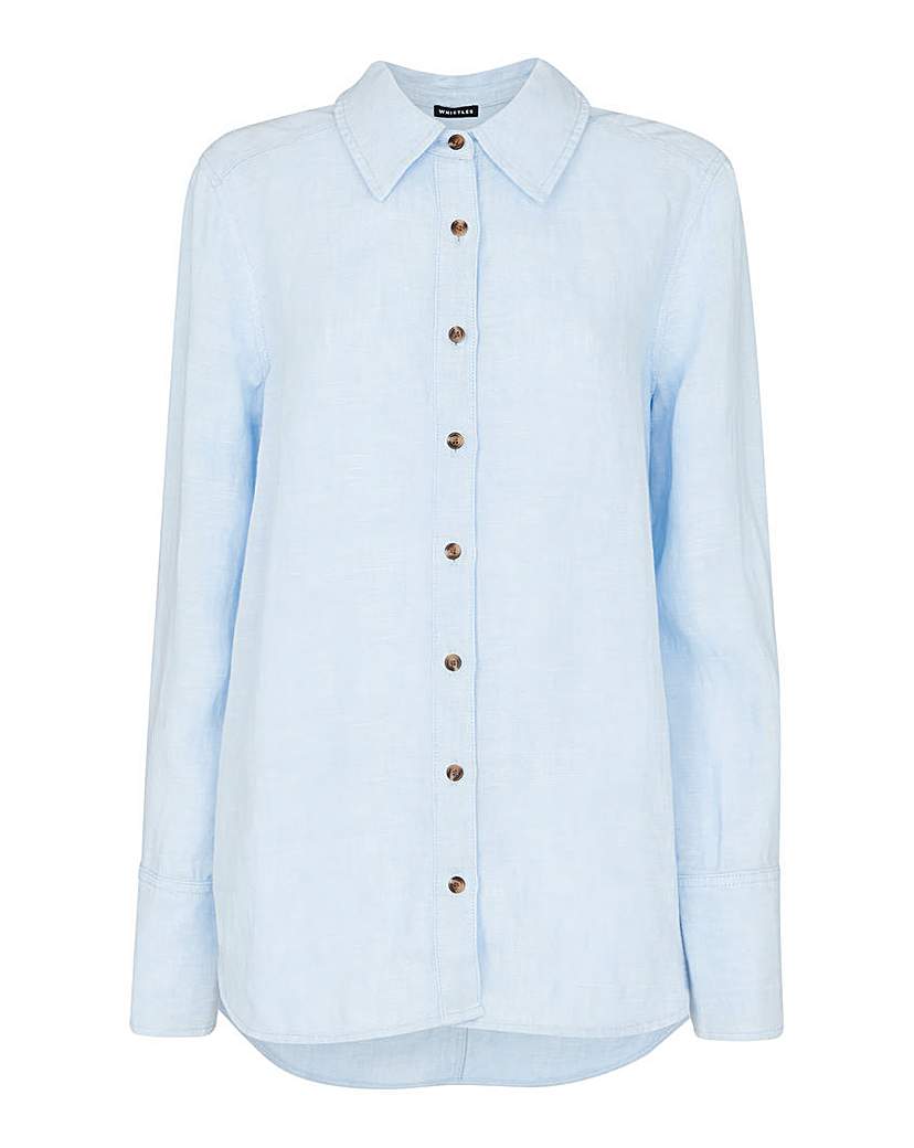 Whistles Linen Relaxed Fit Shirt