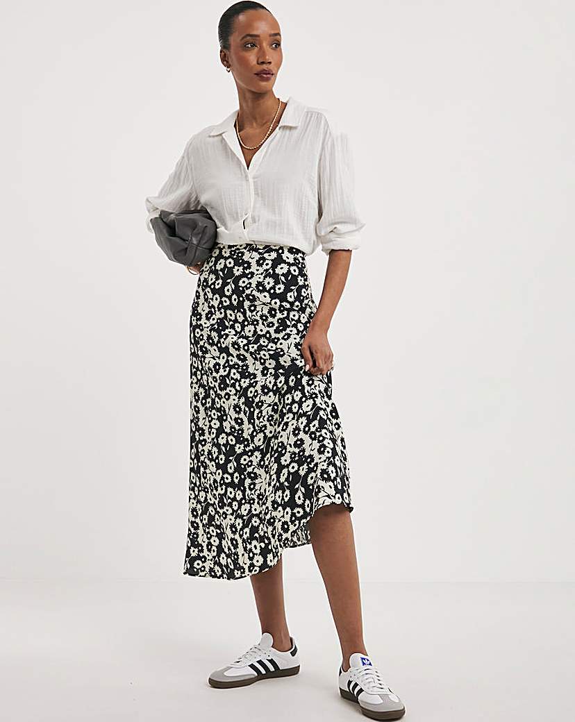 Whistles Daisy Print Edita Midi Skirt