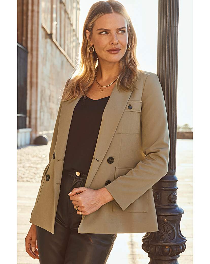 Sosandar Green Utility Blazer