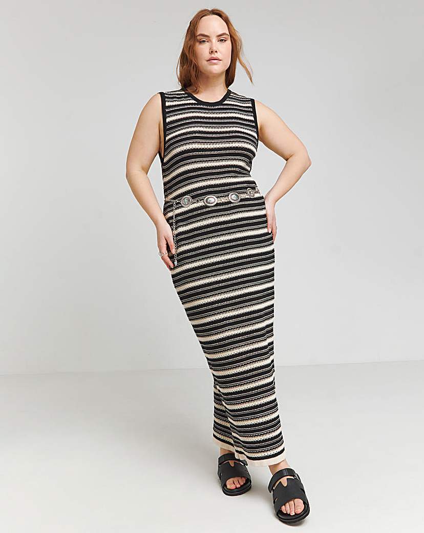 Nobody's Child Striped Midi Dress