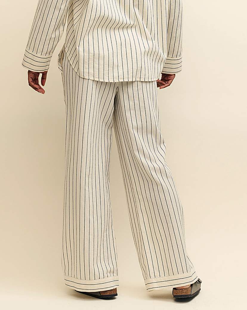 Nobody's Child Cream Pinstripe Shirt