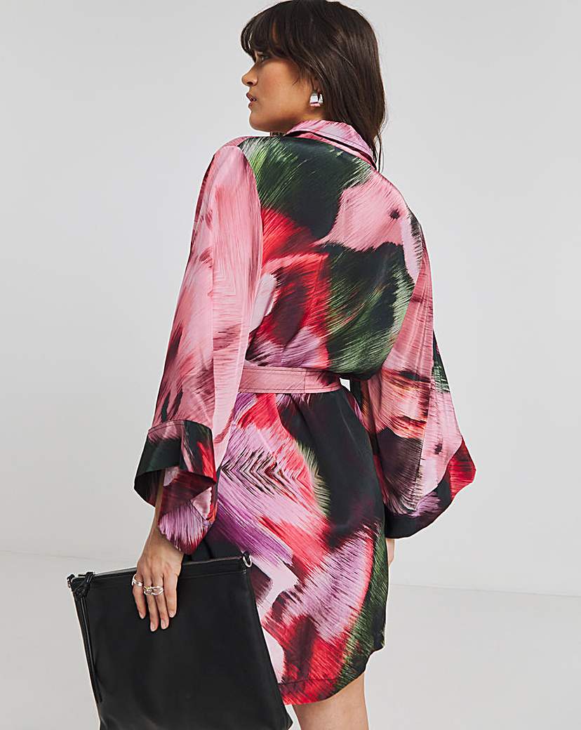 Religion Silk Tunic Tie Waist Dress