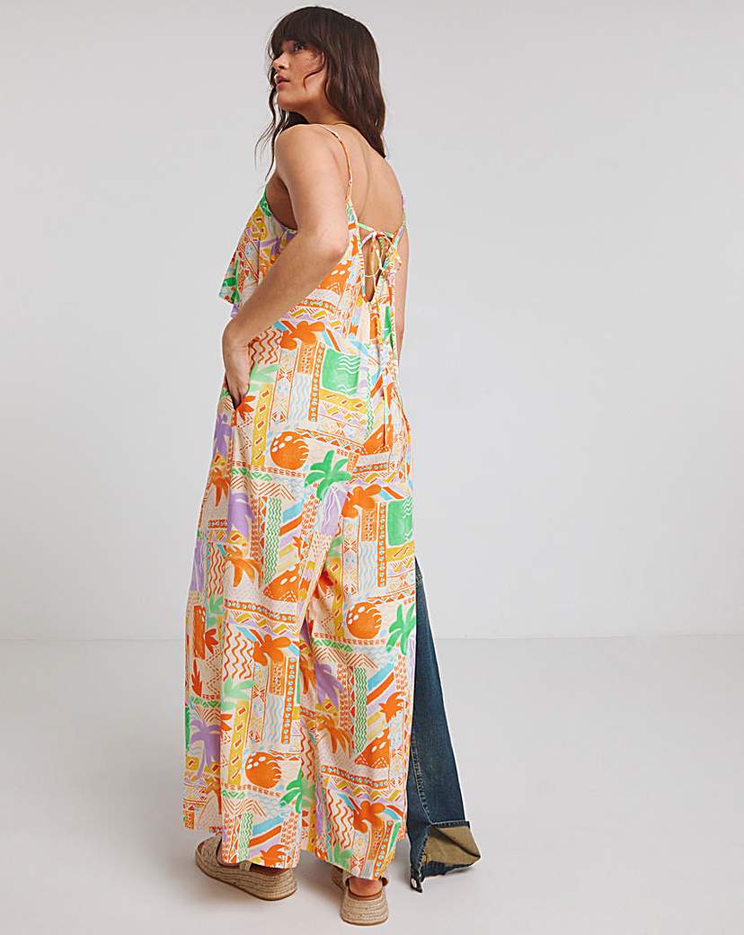 Native Youth Beach Print Dress