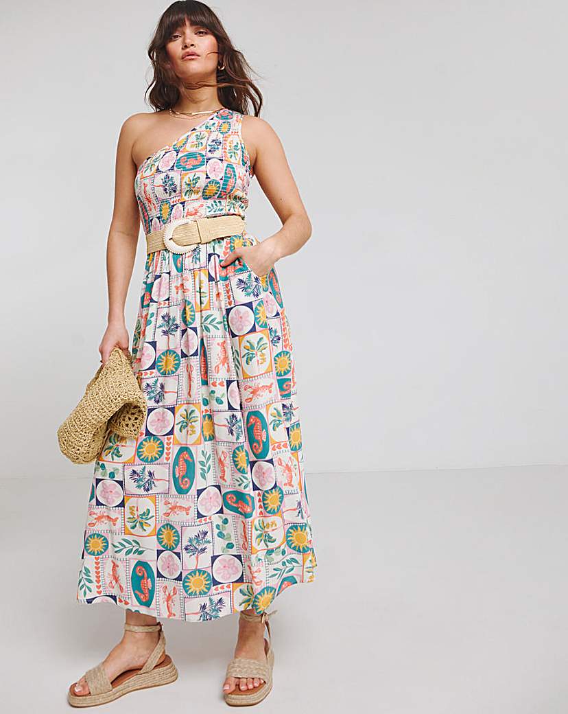 Native Youth Asymetric Midaxi Dress