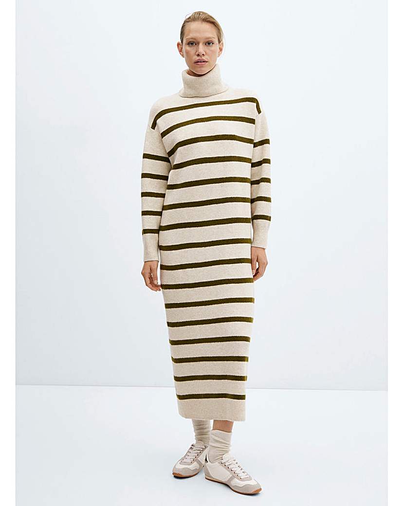 Mango Roll-Neck Knitted Dress