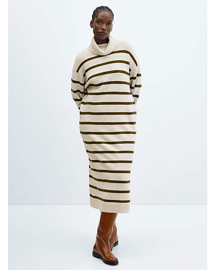 Mango Roll-Neck Knitted Dress