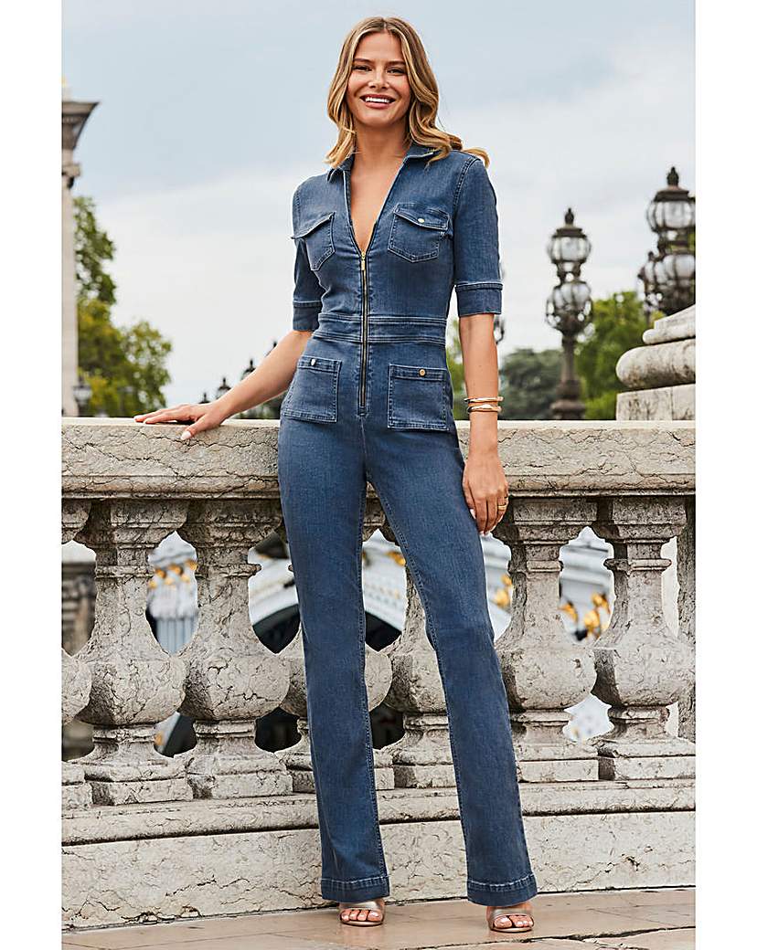 Sosandar Denim Jumpsuit