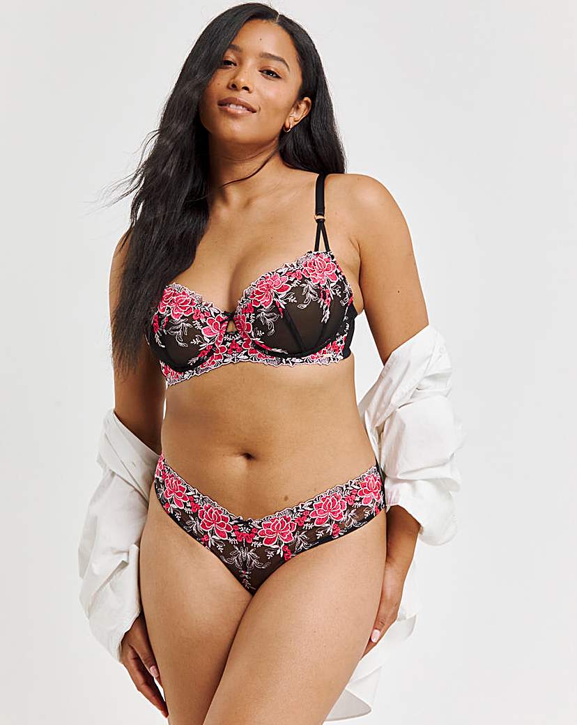 Figleaves Curve Neon Floral Balcony Bra