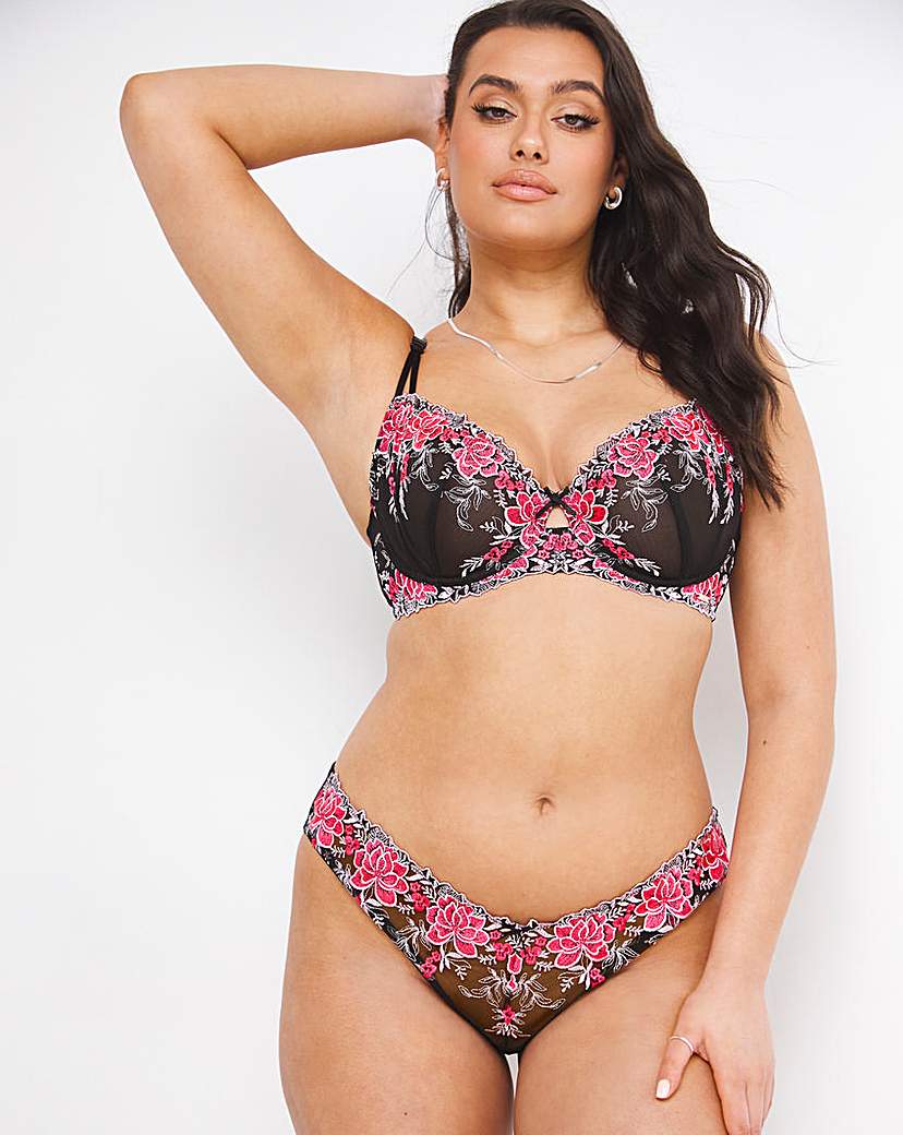 Figleaves Curve Neon Floral Balcony Bra