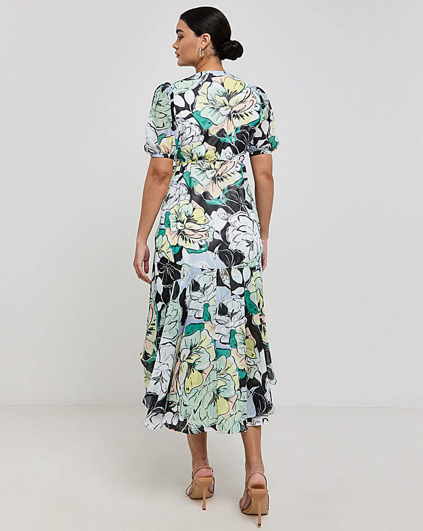 Joanna Hope Wrap Print Maxi Dress