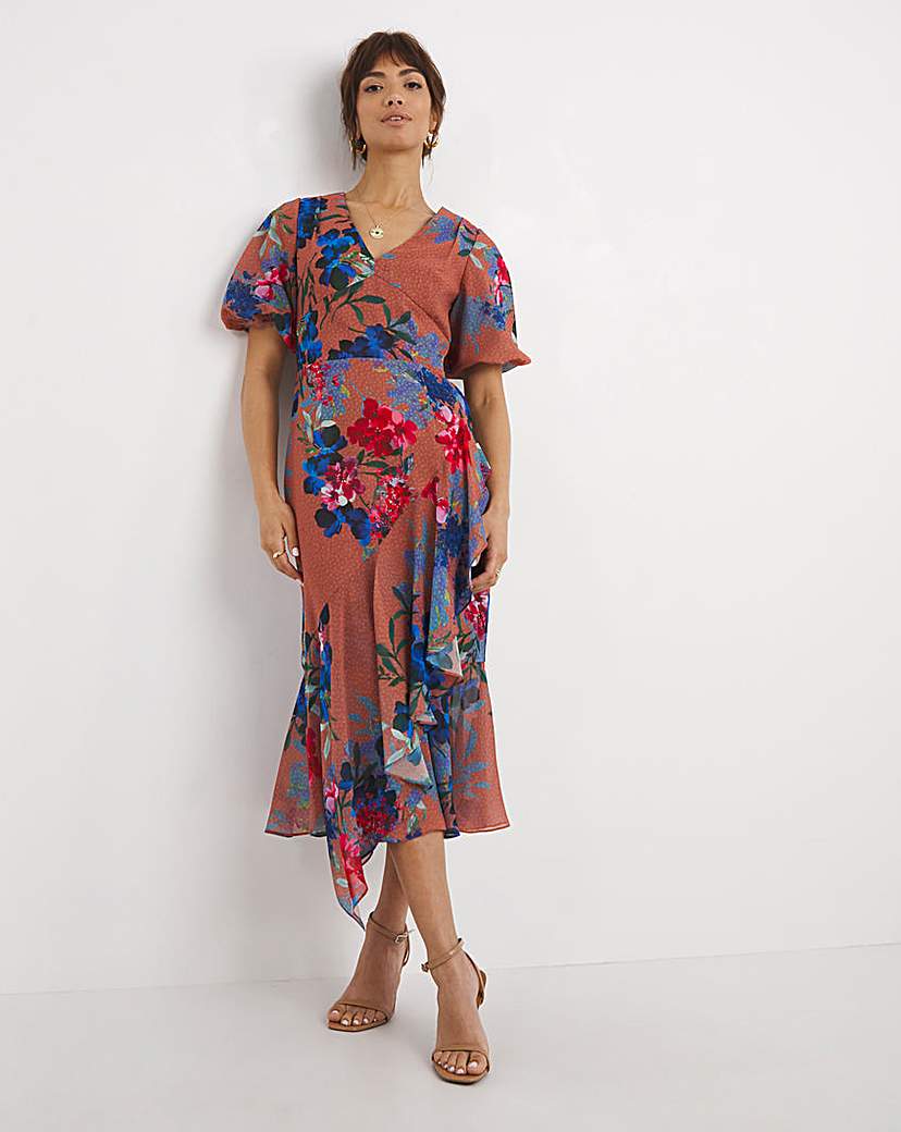 Joanna Hope Bubble Sleeve Maxi Dress