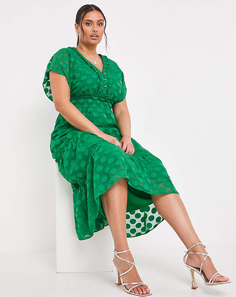 Joanna Hope Burnout Spot Maxi Dress