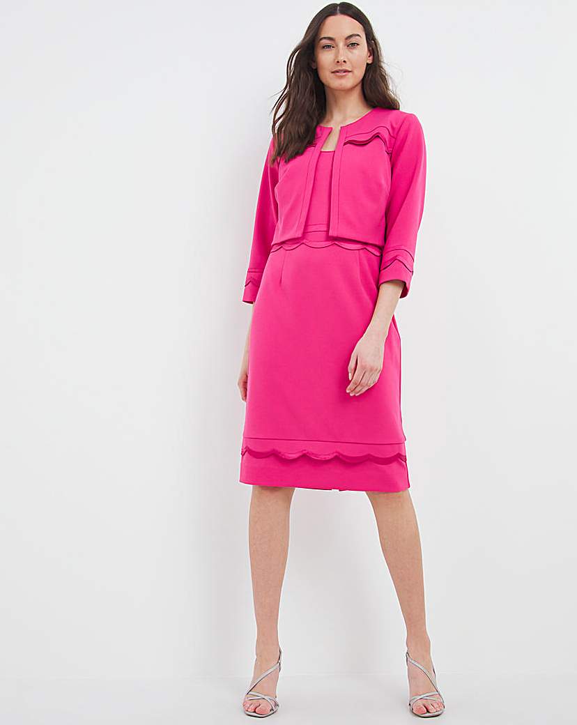 Joanna Hope Scallop Dress & Jacket