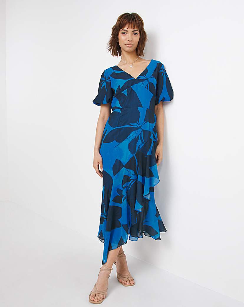 Joanna Hope Printed Asymmetric Hem Dress