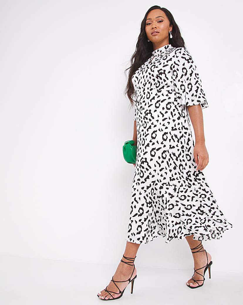 Joanna Hope Satin Jacquard Print Dress