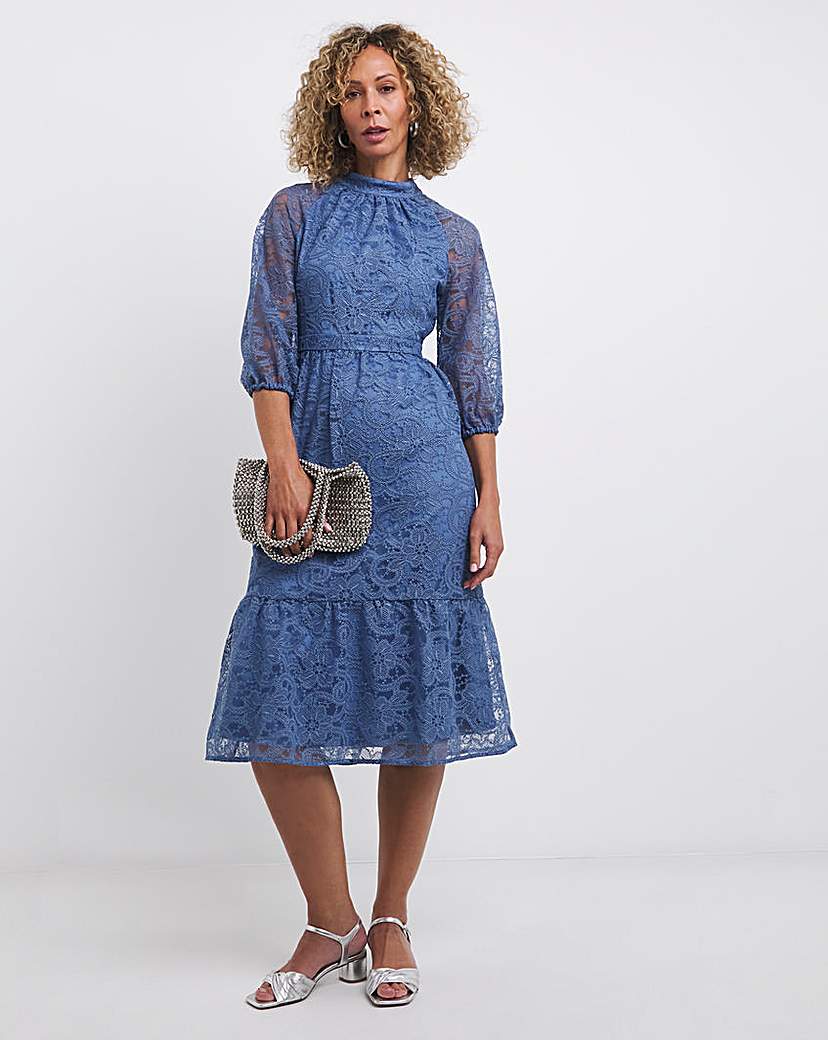 Joanna Hope Lace Midi Dress