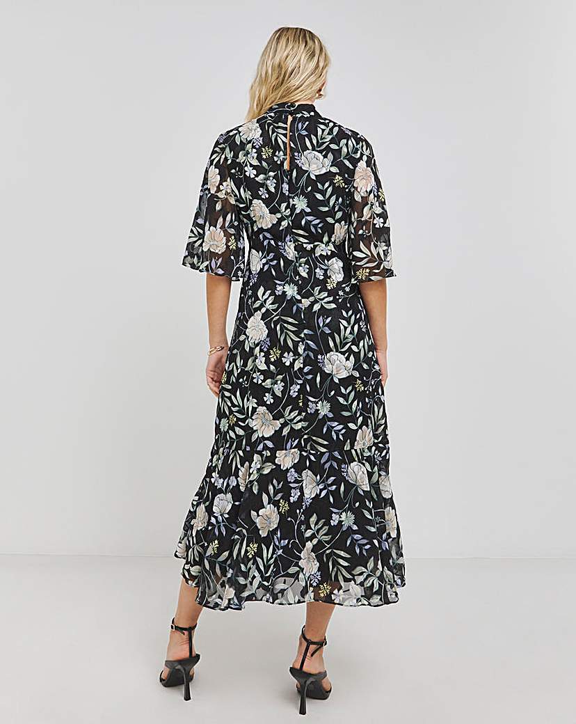 Joanna Hope Burnout Printed Maxi Dress