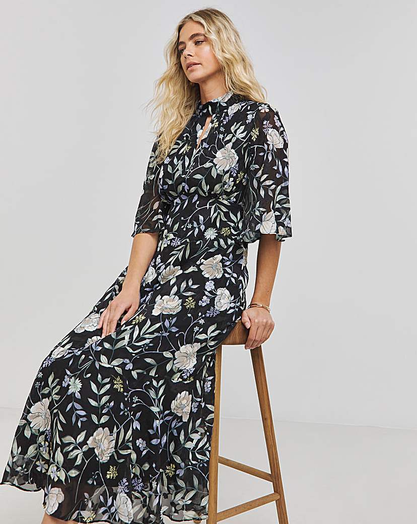 Joanna Hope Burnout Printed Maxi Dress
