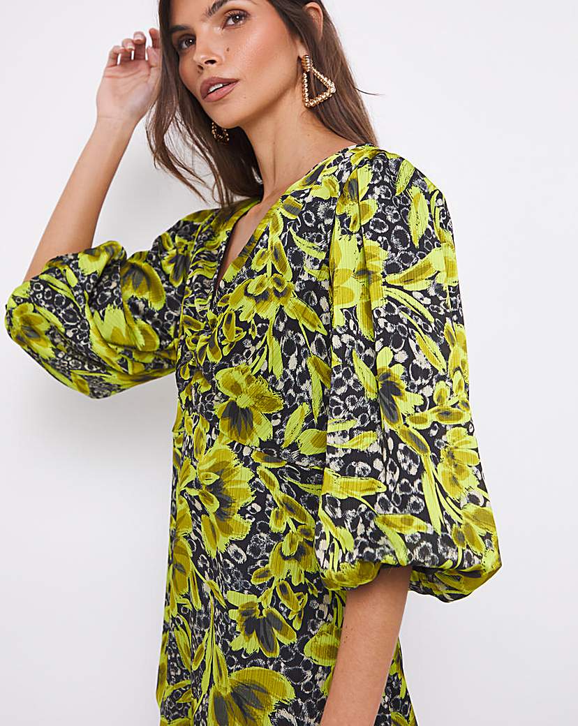 Joanna Hope Satin Balloon Sleeve Blouse