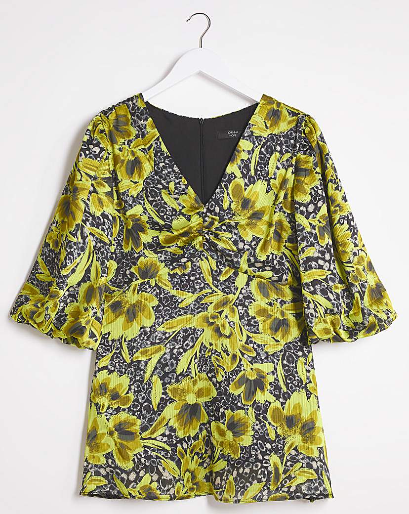 Joanna Hope Satin Balloon Sleeve Blouse