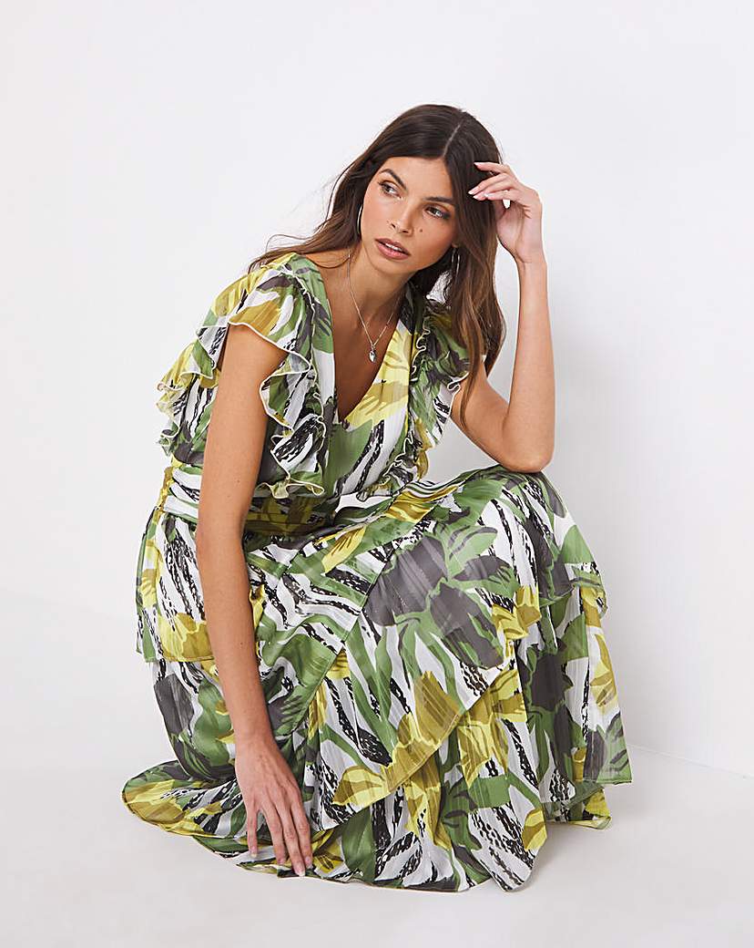 Joanna Hope Tiered Printed Dress