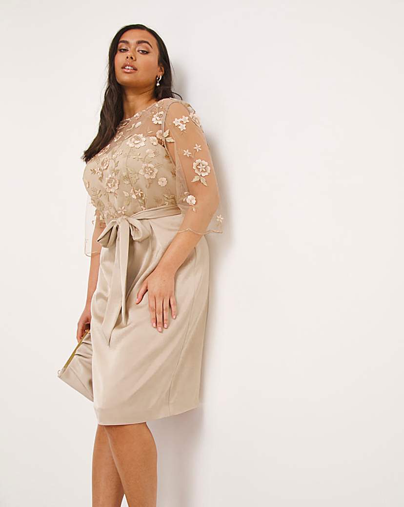 Joanna Hope Mesh Contrast Top Dress