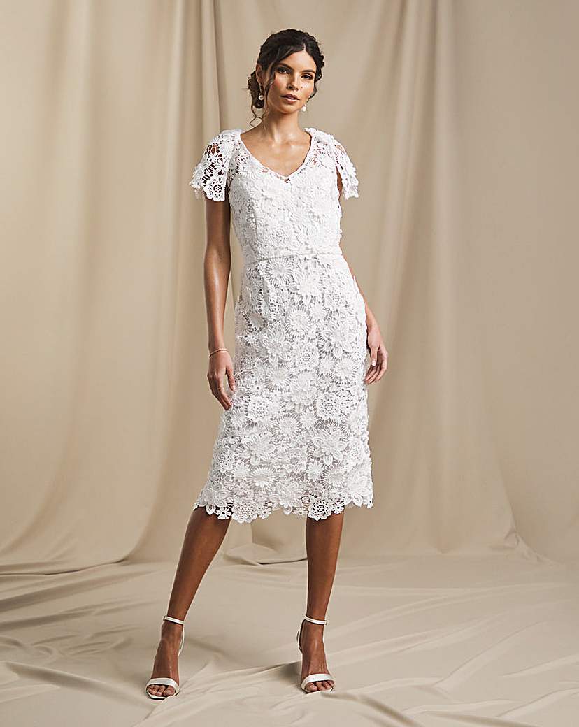 Joanna Hope 3D Lace Midi Dress