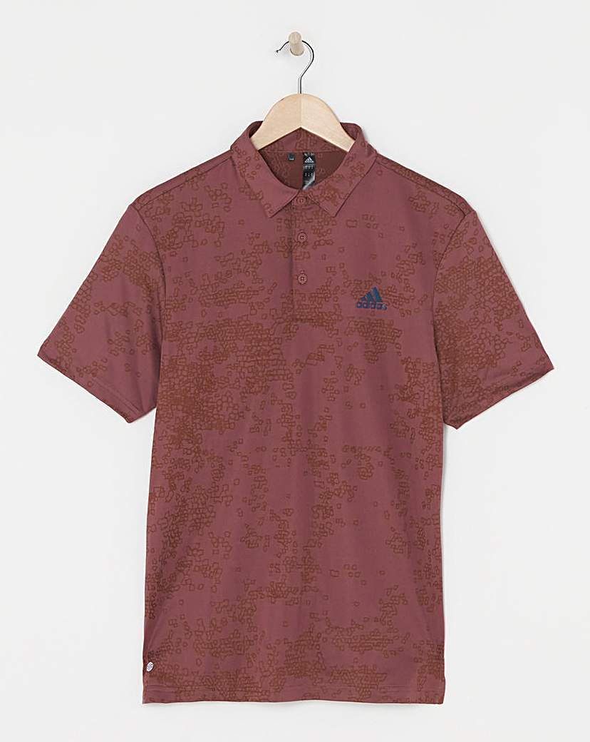 adidas Golf Jacquard Polo Shirt Burgundy adidas …