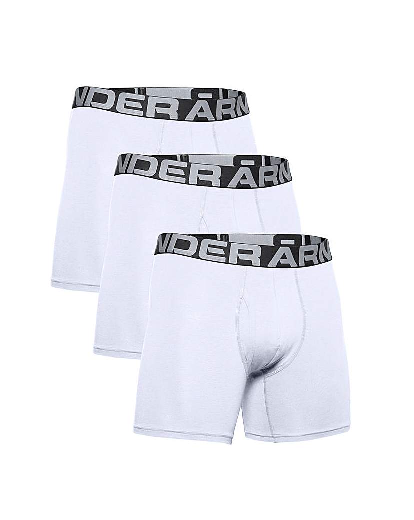 Under Armour Charged Cotton 3 Pck Boxers - White