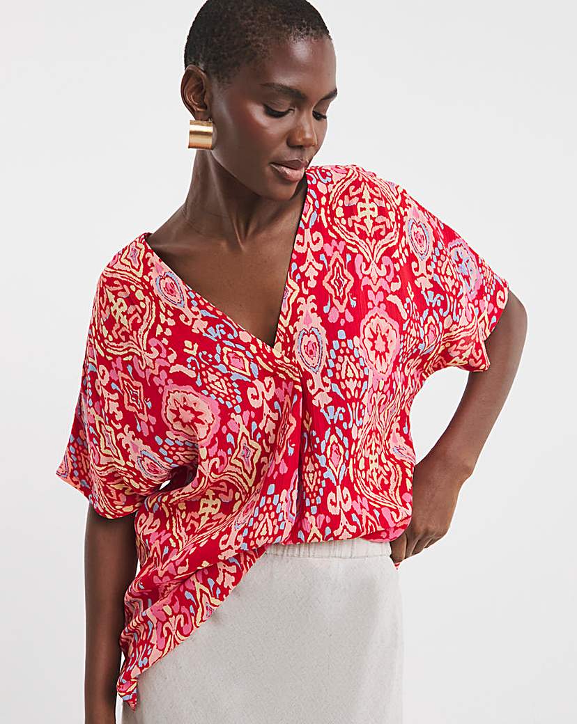 New In - Crinkle Popover Top