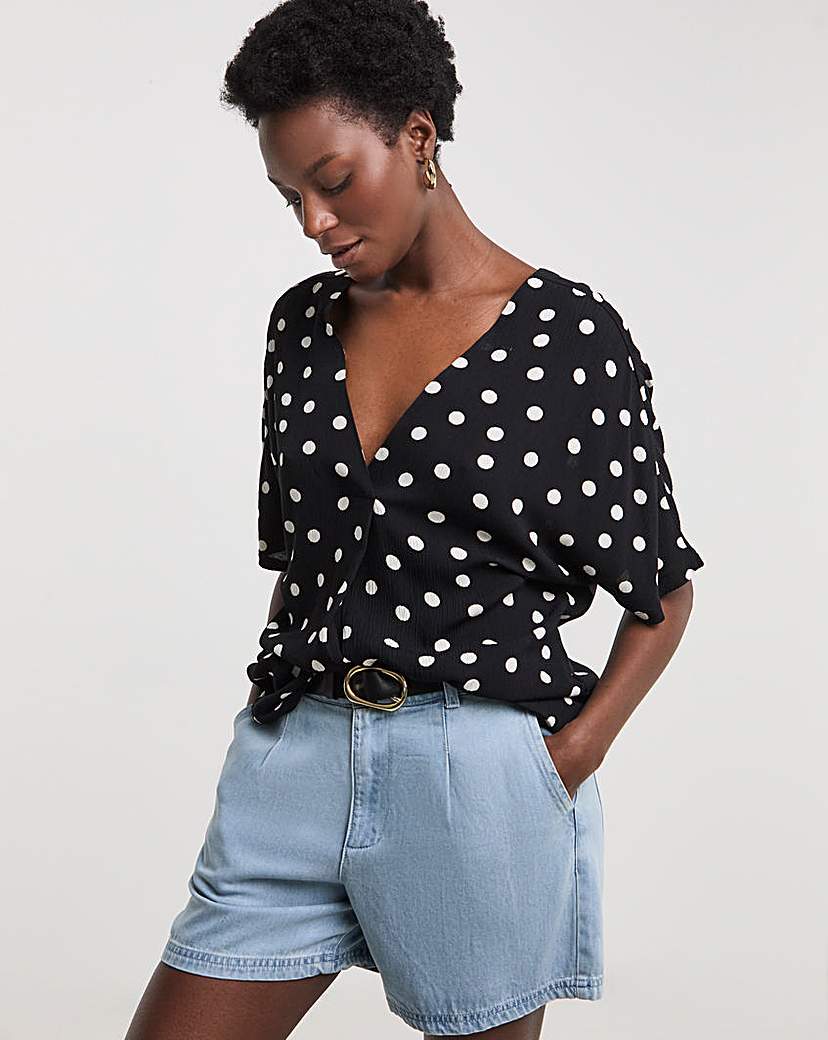 New In - Crinkle Popover Top